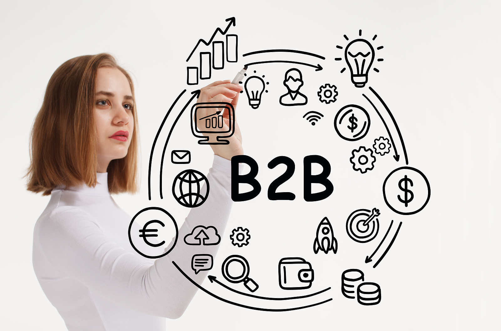 Business, Technology, Internet And Network Concept. B2b Business